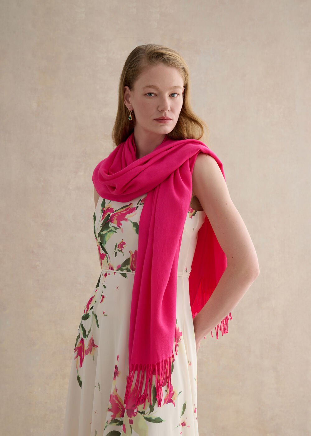 Matilda Scarf, Bright Pink, hi-res