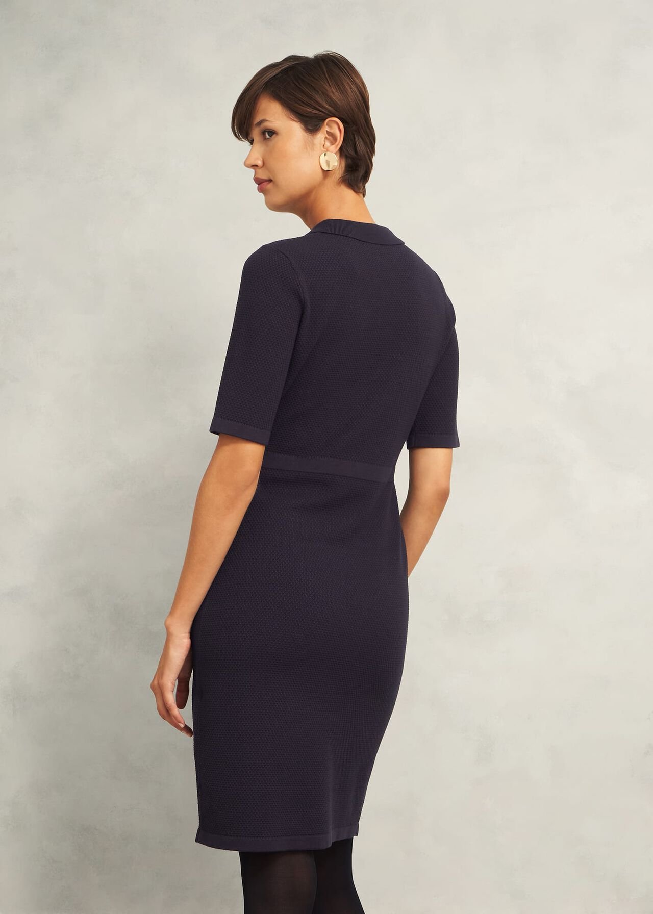 Niamh Knitted Dress, Hobbs Navy, hi-res