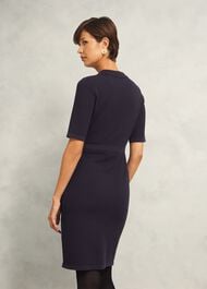 Niamh Knitted Dress, Hobbs Navy, hi-res