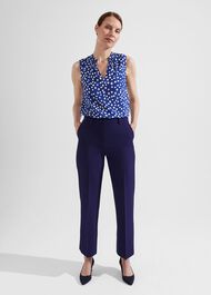 Petite Romy Trousers, Rich Navy Blue, hi-res