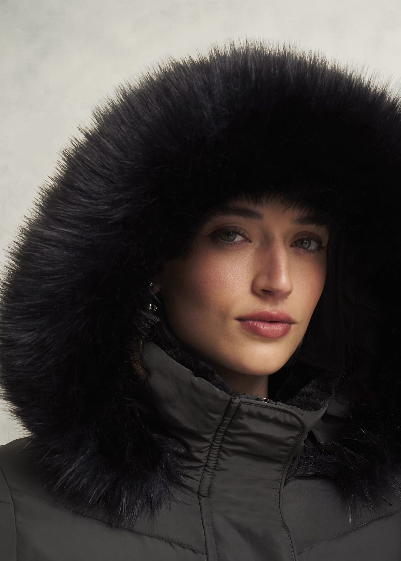 Petite Jaymie Puffer, Charcoal, hi-res