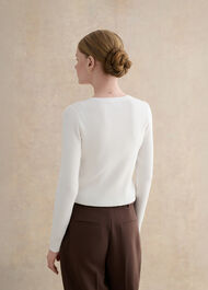 Larissa Cardigan, Ivory, hi-res