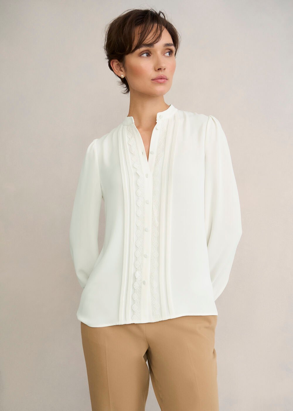 Dominica Blouse, True Ivory, hi-res
