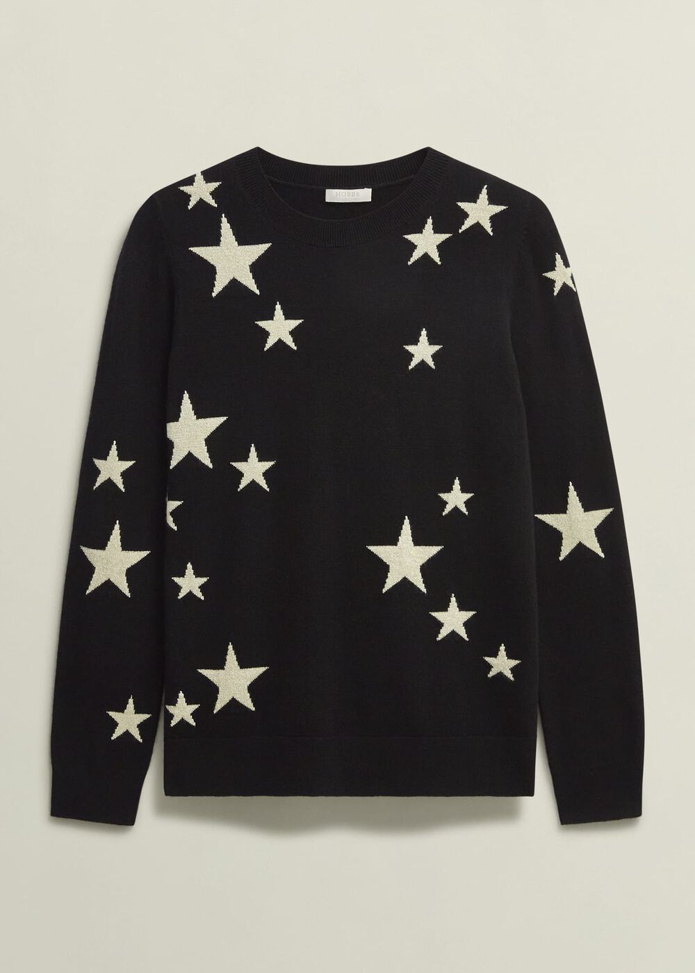 Samira Star Sweater With Cashemre , Black Ivory, hi-res