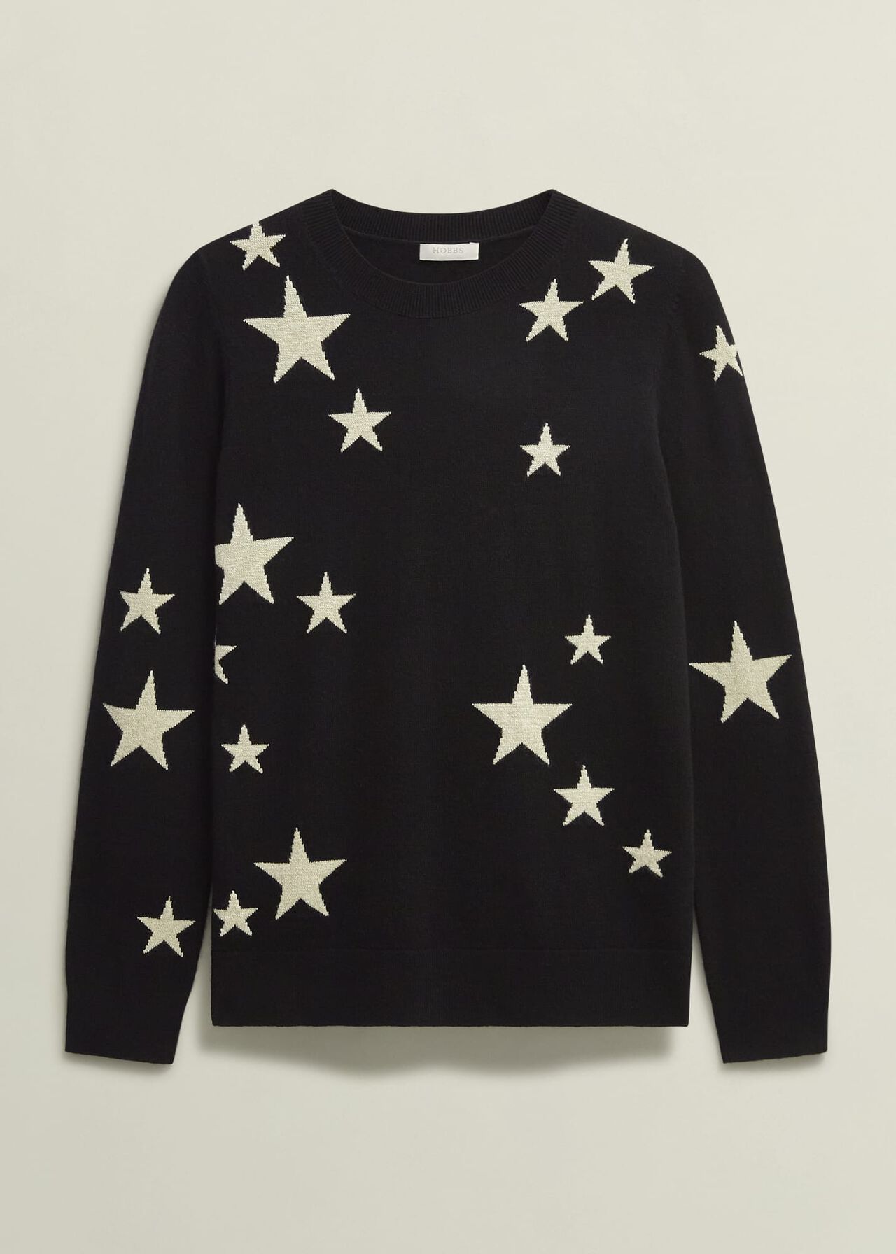 Samira Star Jumper With Cashemre , Black Ivory, hi-res