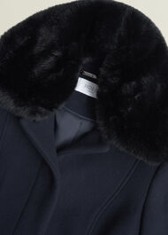 Petite Celeste Wool Blend Coat, Navy, hi-res
