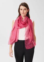 Rosa Silk Scarf, Pink Multi, hi-res