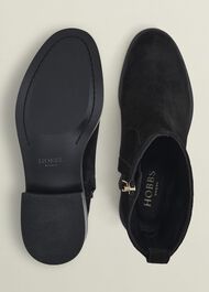 Georgie Suede Ankle Boots, Black, hi-res