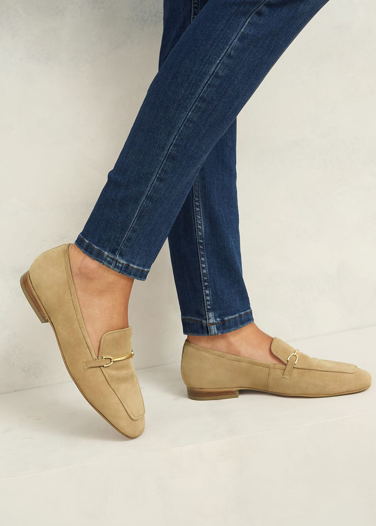 Raegan Suede Loafers, Camel, hi-res