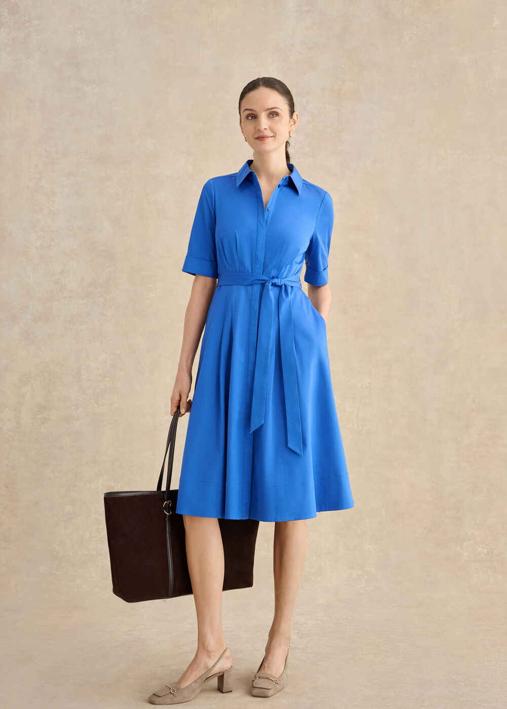 Brigitta Dress, French Blue, hi-res