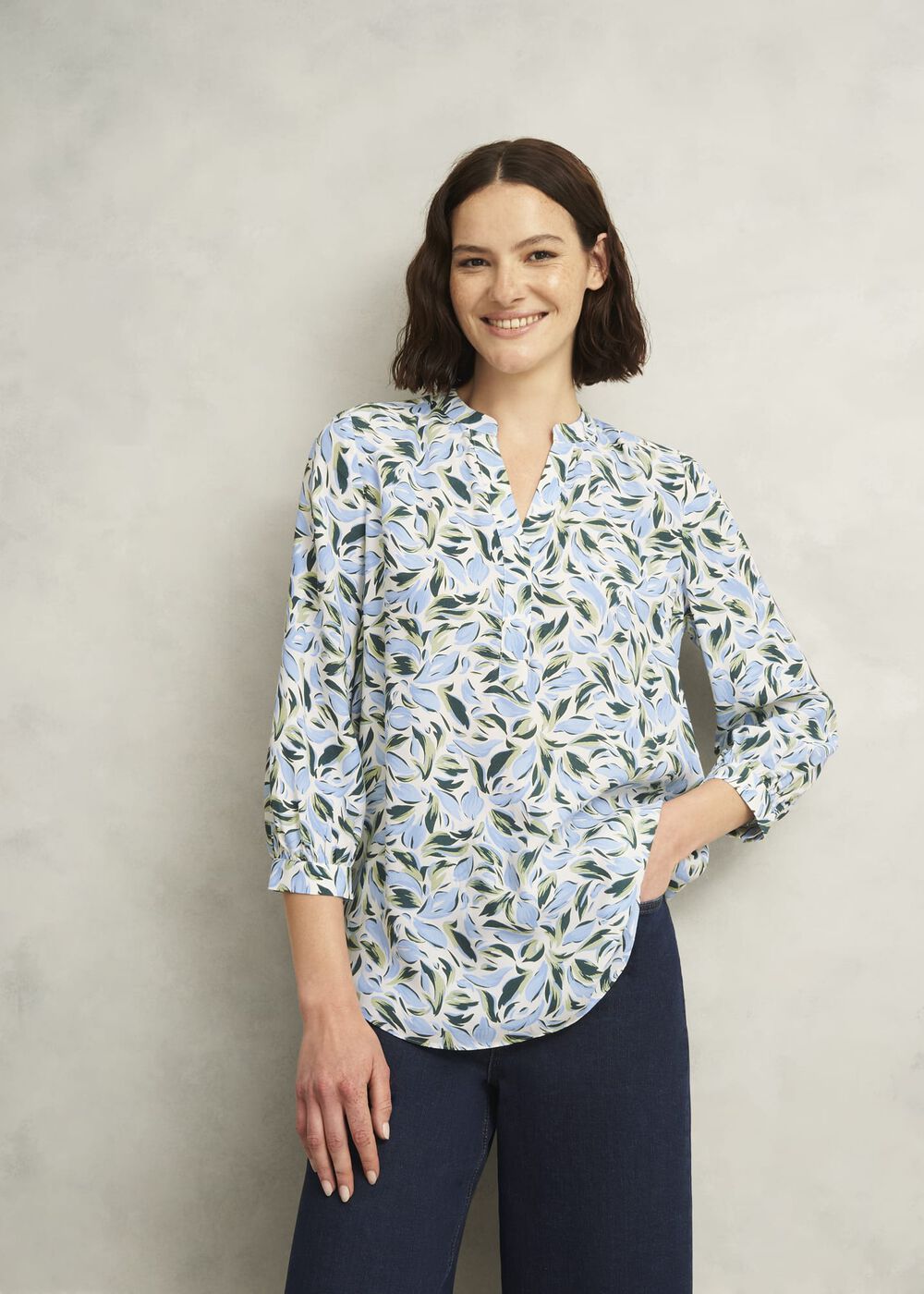 Ivory Essie Long Sleeve Blouse, Ivory Multi, hi-res