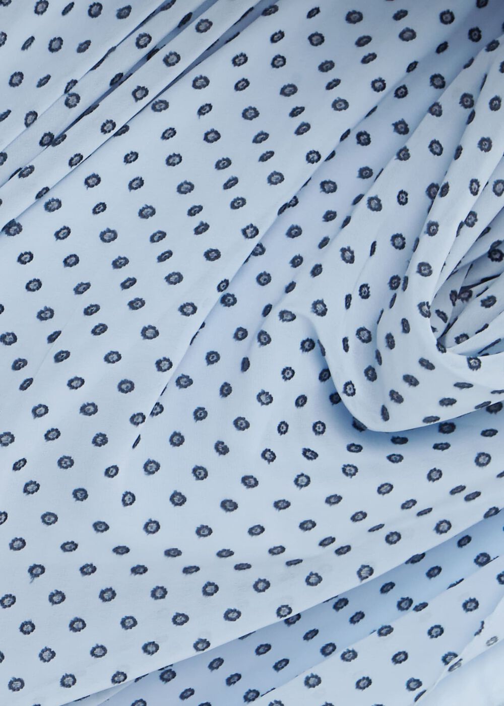 Della Jaquard Spot Dress, Powder Blue Nvy, hi-res
