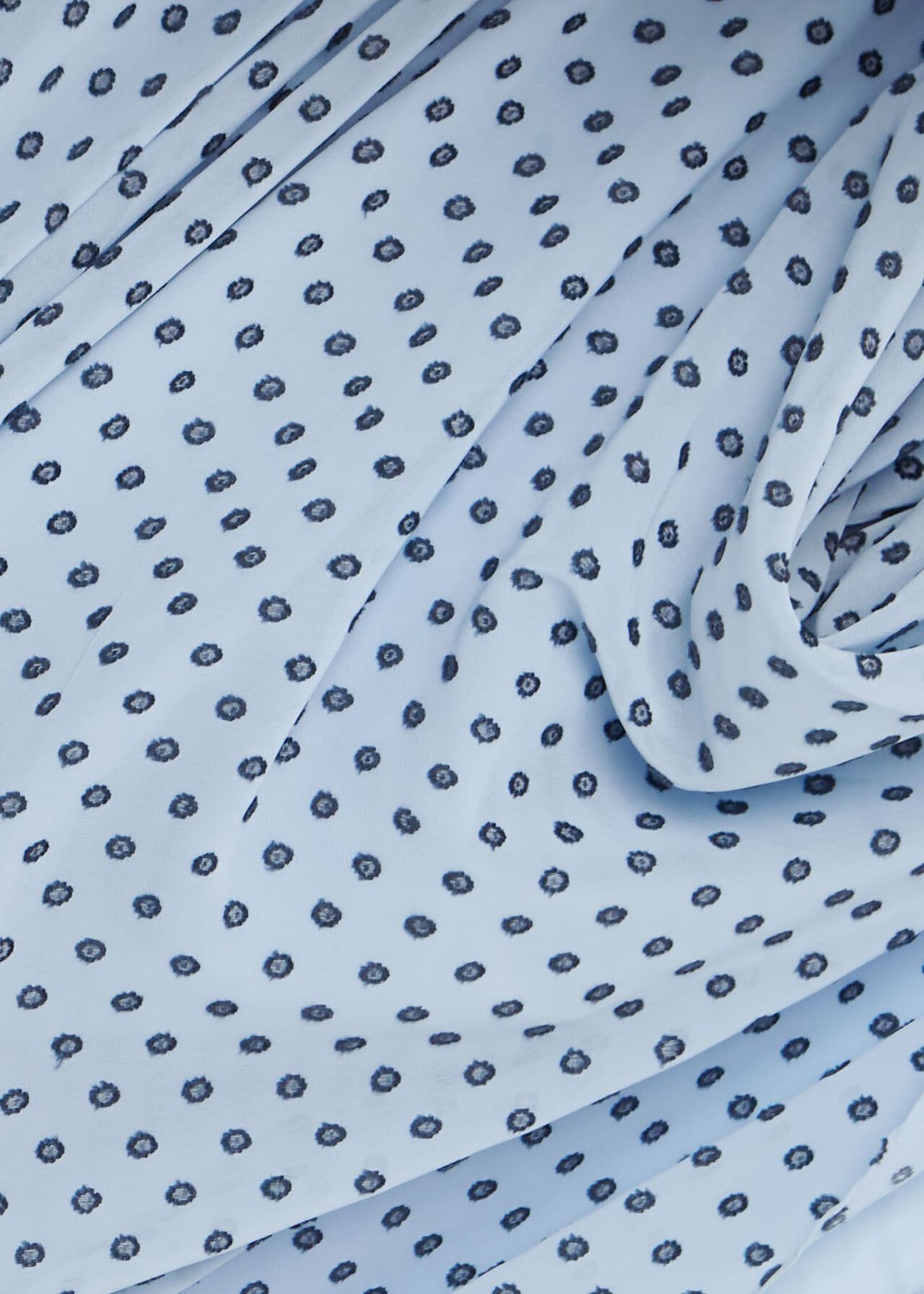 Della Jaquard Spot Dress, Powder Blue Nvy, hi-res
