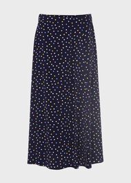 Annette Printed Midi Skirt , Navy Multi, hi-res