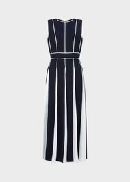 Grace Fit And Flare Midi Dress, Navy Ivory, hi-res
