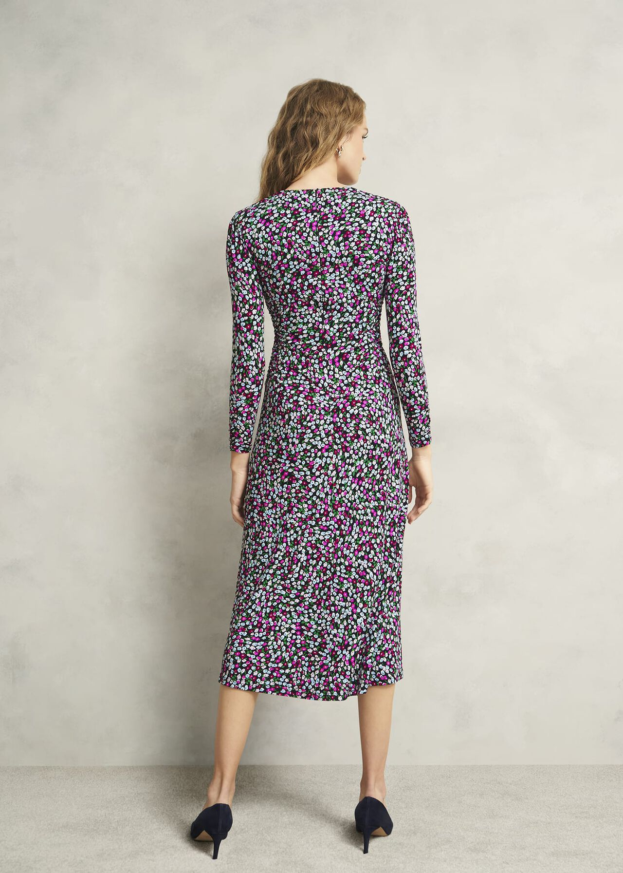 Petite Flo Jersey Dress, Pink Multi, hi-res