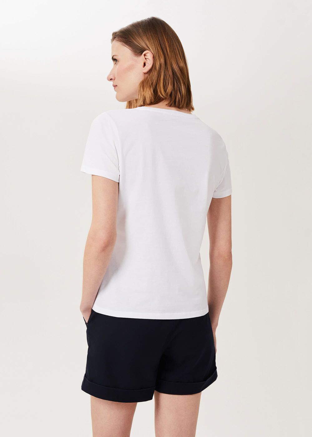 Pixie Cotton Printed T-Shirt, White Yellow, hi-res