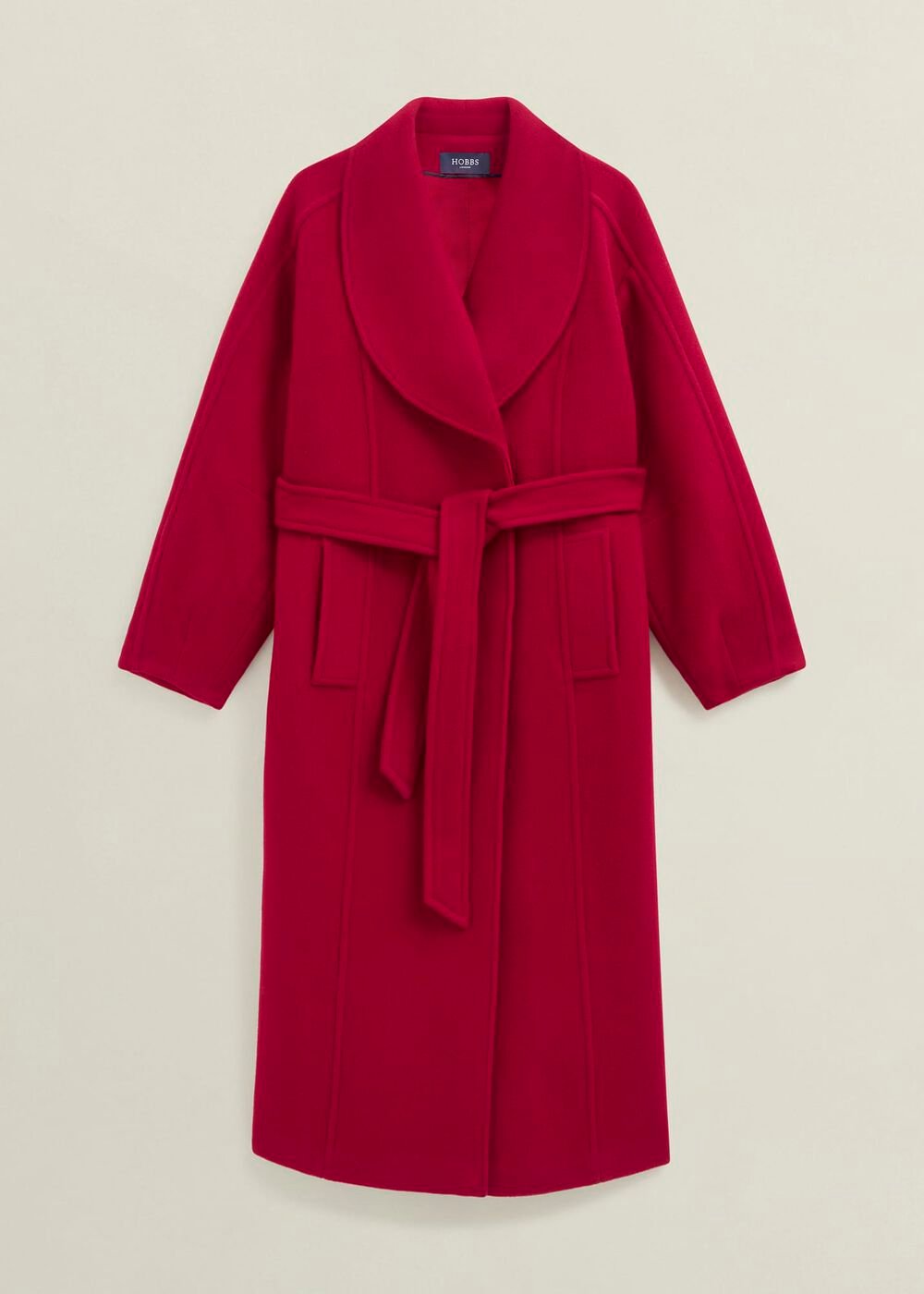 Lambeth Wool Blend Coat, Red, hi-res