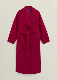 Lambeth Wool Blend Coat, Red, hi-res