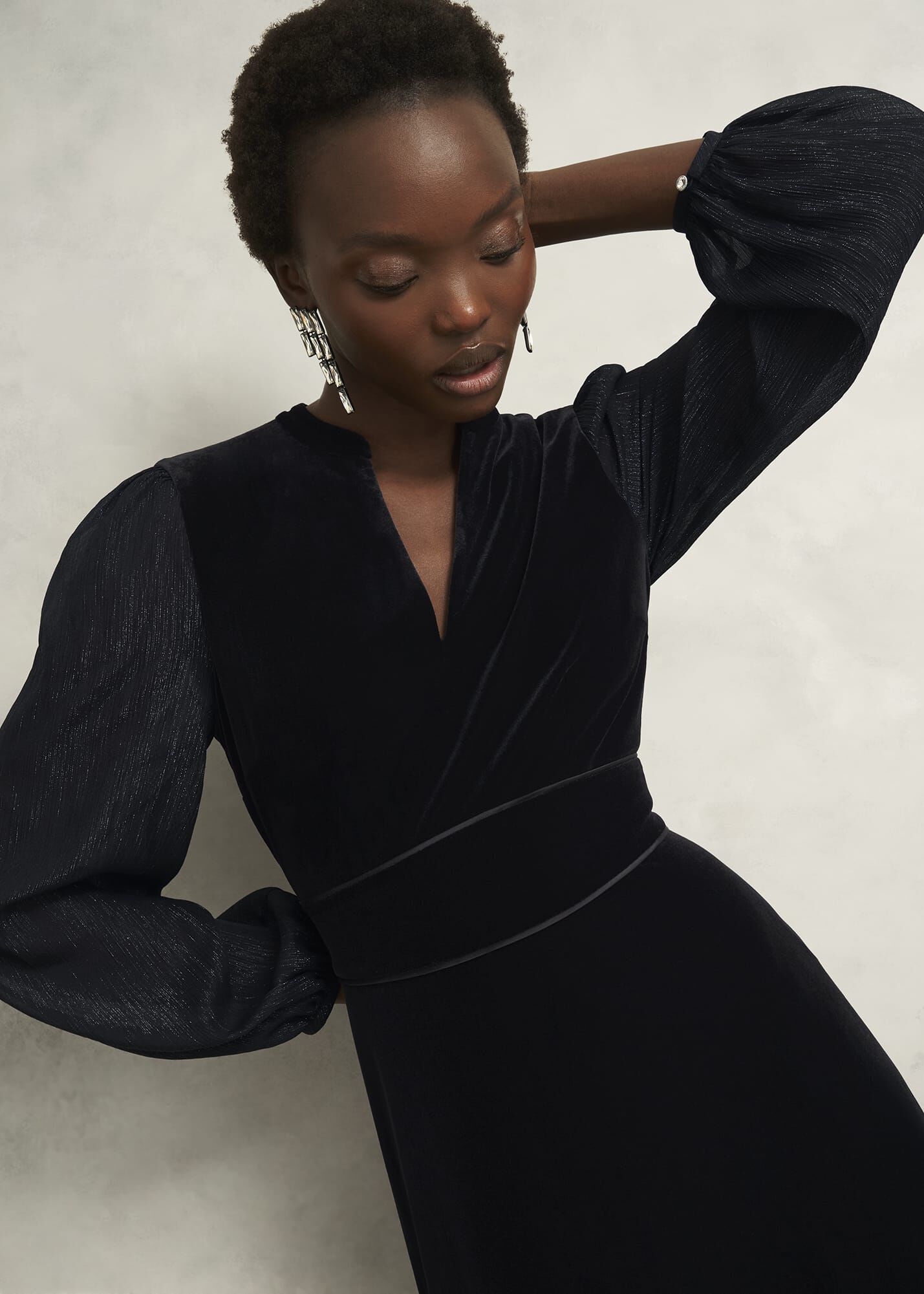 Petite Marissa Velvet Dress | Hobbs UK |