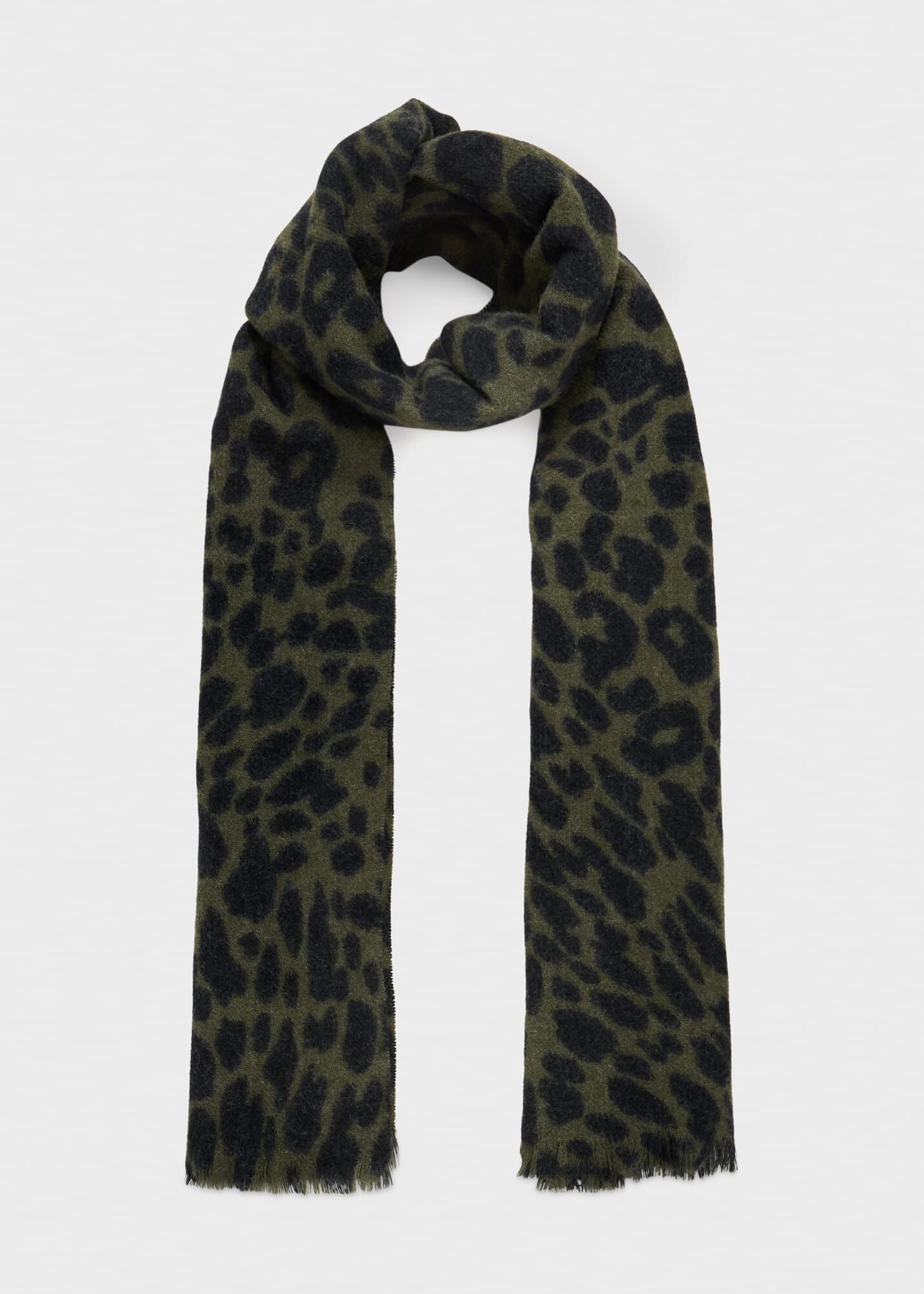 Green leopard cheap scarf