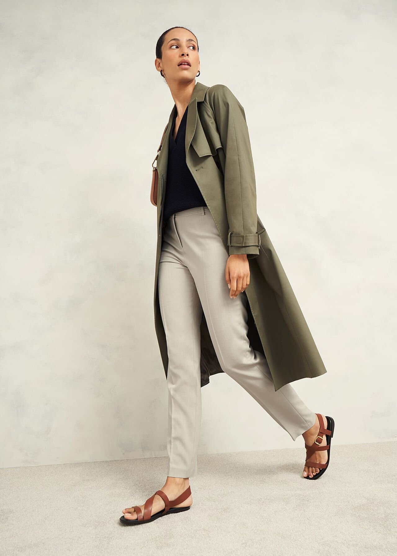Ellen Straight Trousers, Buff Grey, hi-res