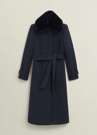Petite Celeste Wool Blend Coat, Navy, hi-res