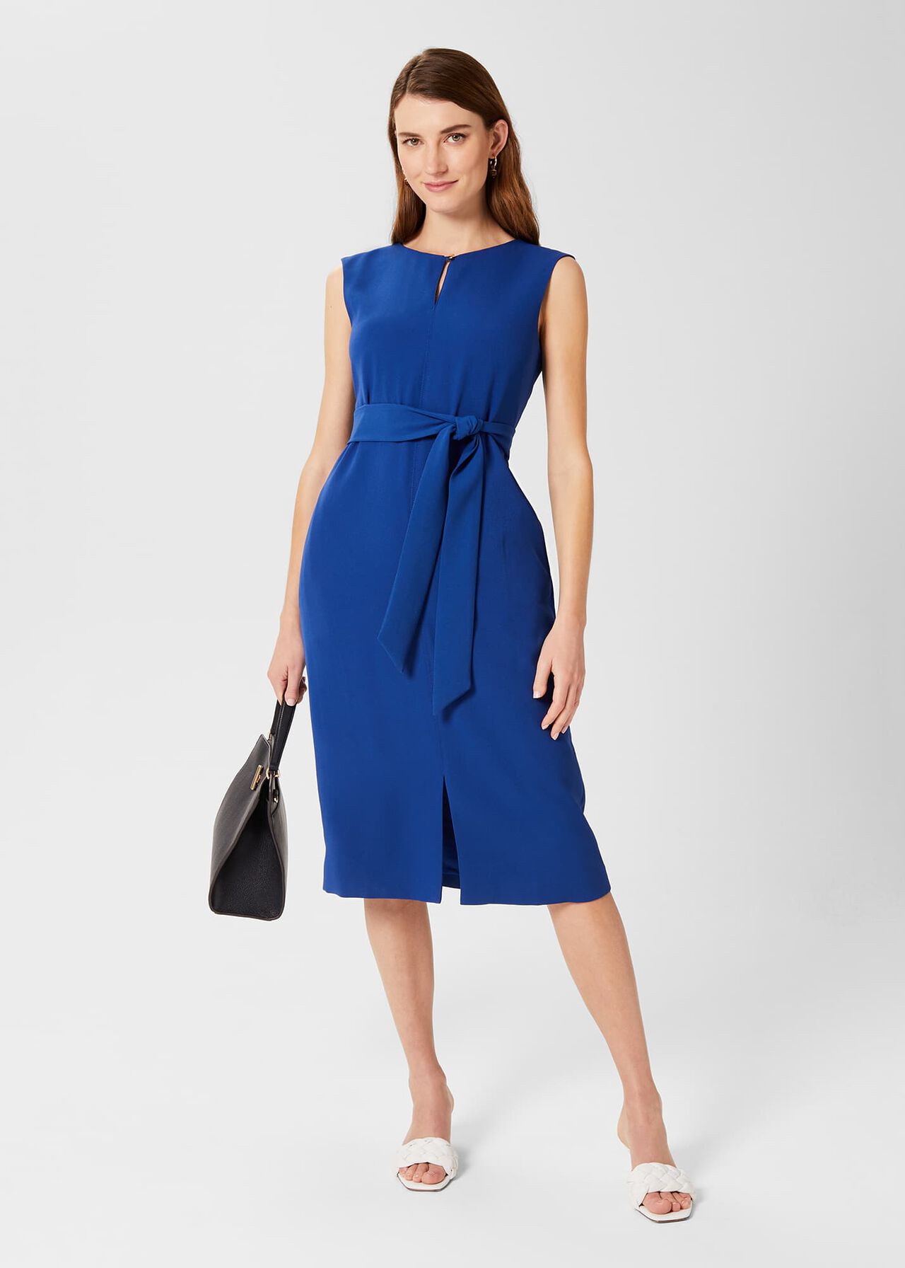 Kristen Belted Dress , Royal Blue, hi-res