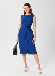 Kristen Belted Dress , Royal Blue, hi-res