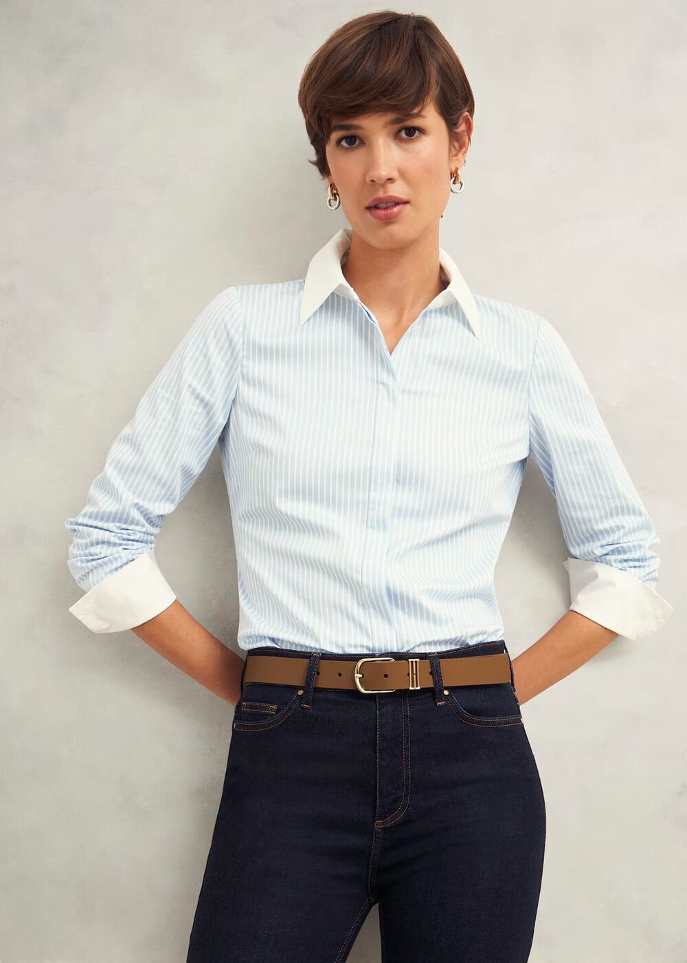 Lucia Leather Belt, Tan, hi-res