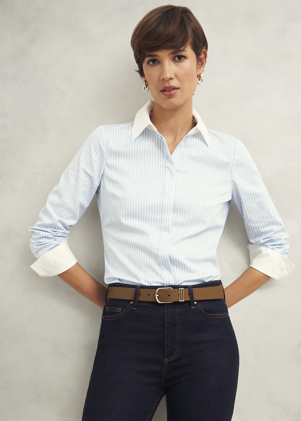 Lucia Leather Belt, Tan, hi-res