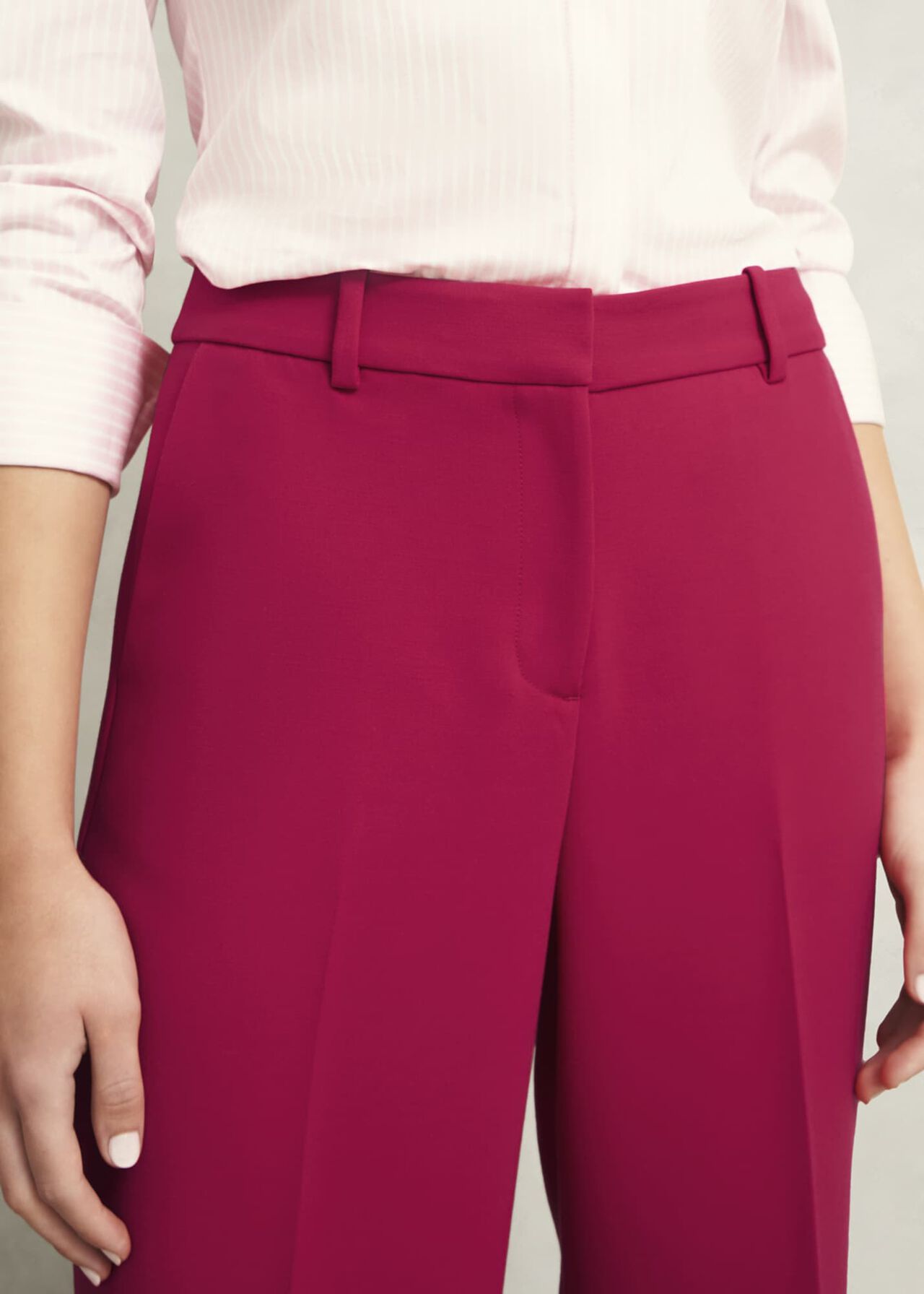 Suki Wide Trousers, Hot Magenta, hi-res