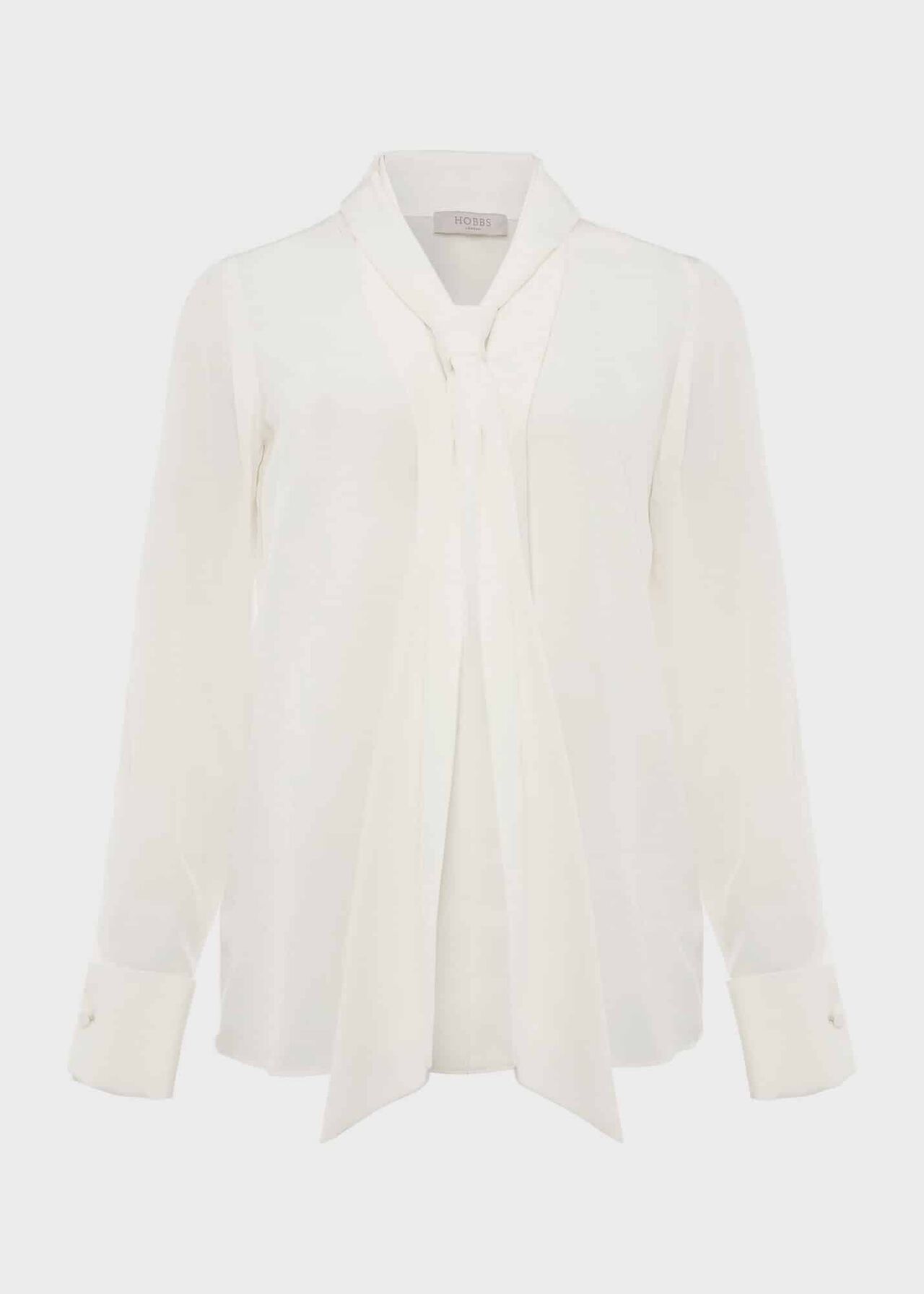 Pearl Silk Blouse, Ivory, hi-res
