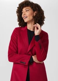 Tilda Wool Coat, Fuchsia Pink, hi-res