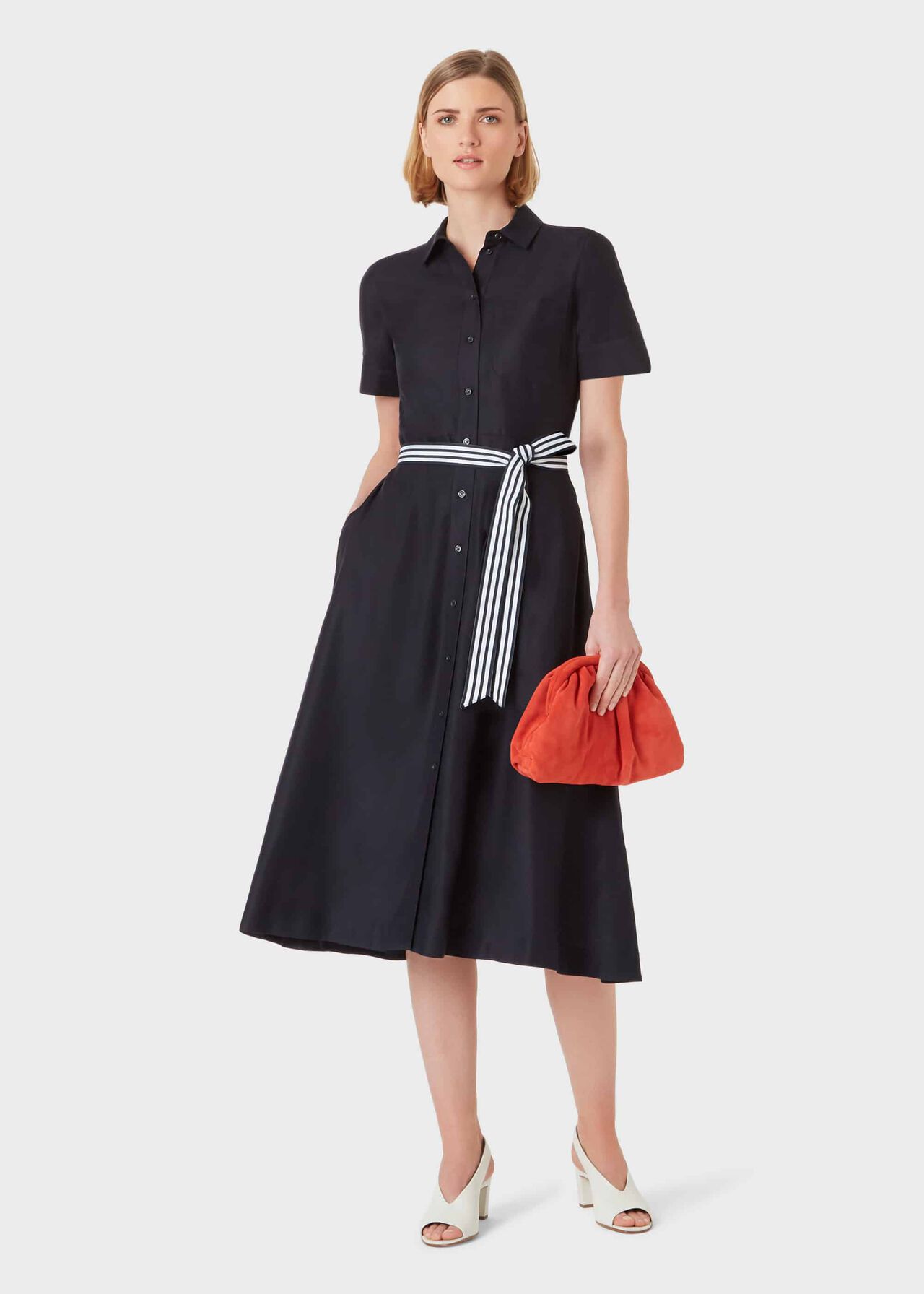 Rosaleen Midi Dress, Navy, hi-res