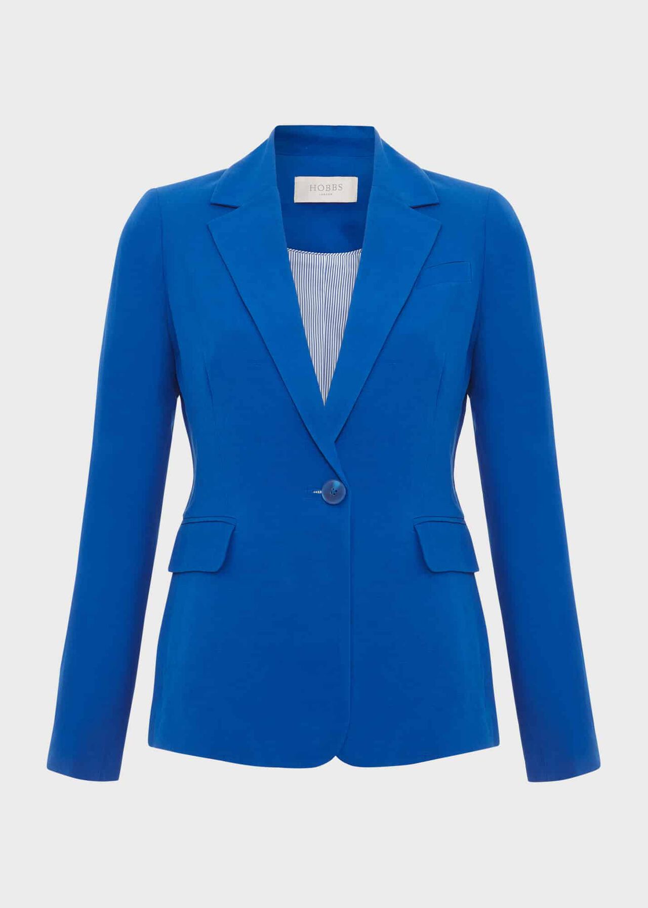 Fletcher Silk Linen Jacket, Lapis Blue, hi-res
