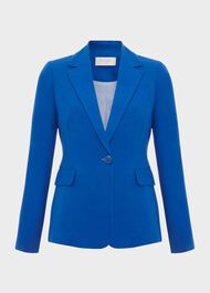 Fletcher Silk Linen Jacket, Lapis Blue, hi-res