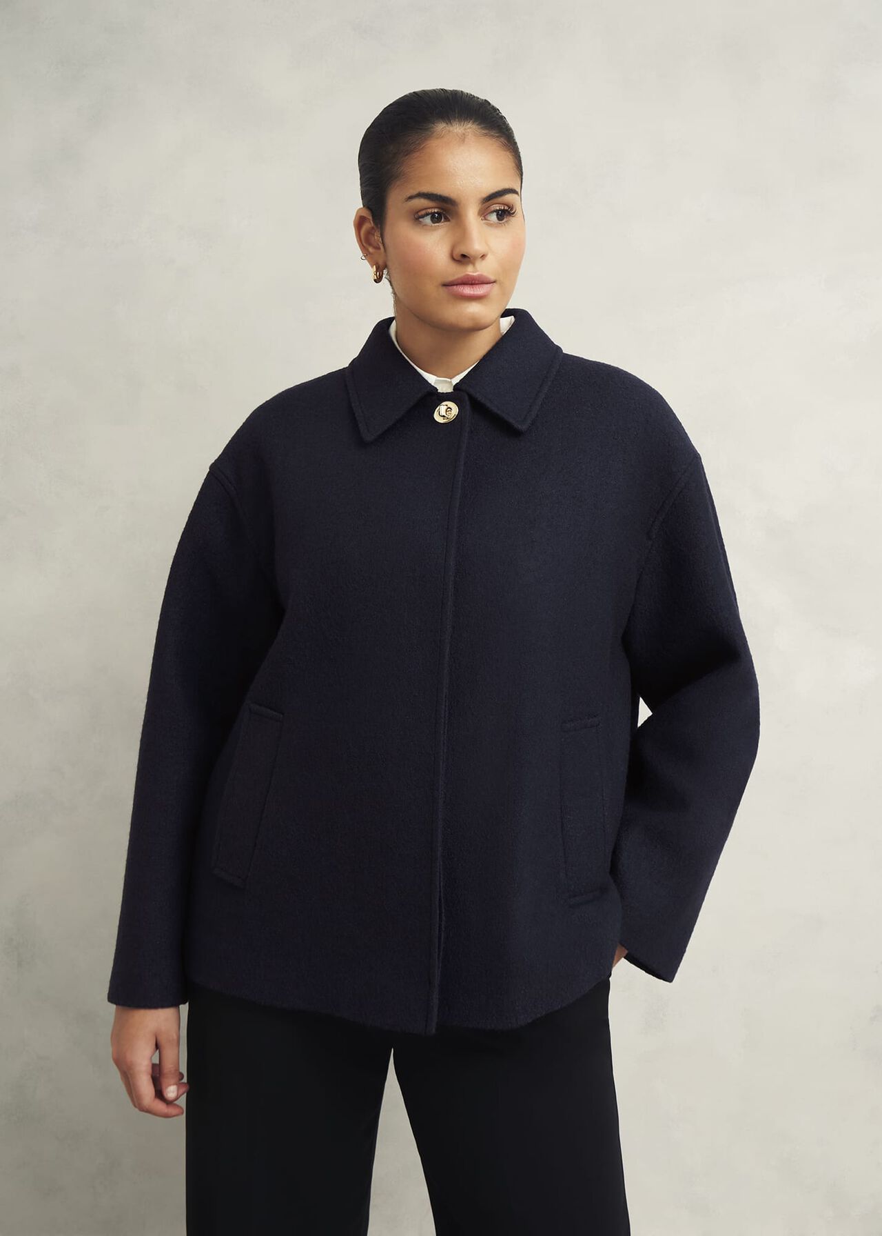 Payton Coat With Wool, Navy, hi-res