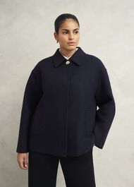 Payton Coat With Wool, Navy, hi-res