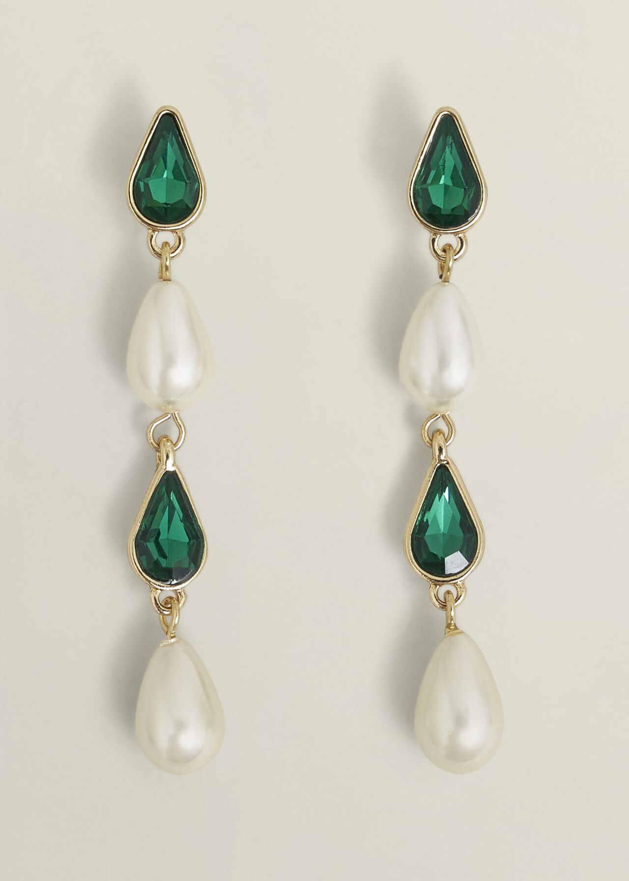 Laurie Earring, Gold Green, hi-res