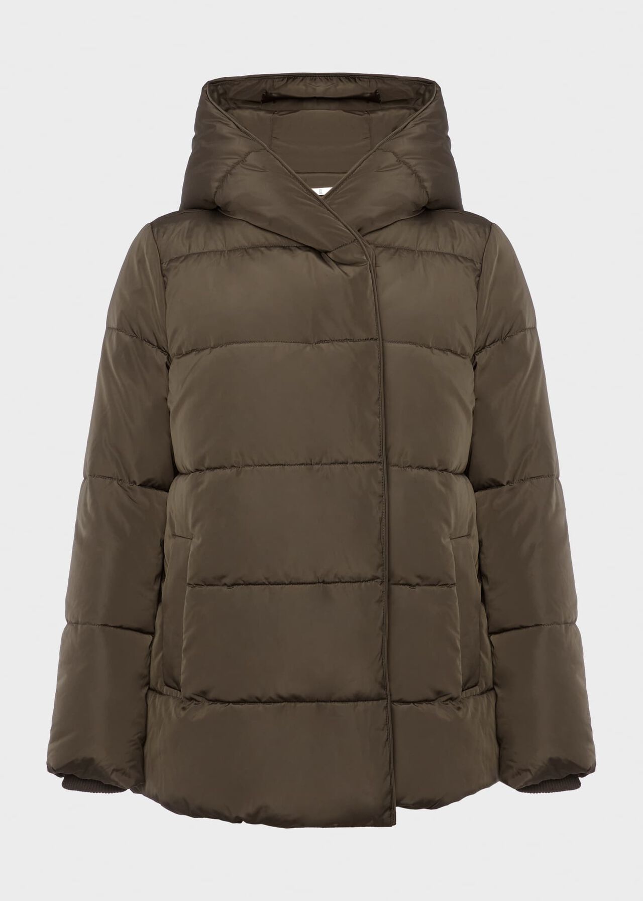 Darla Short Puffer Jacket , Dark Olive, hi-res