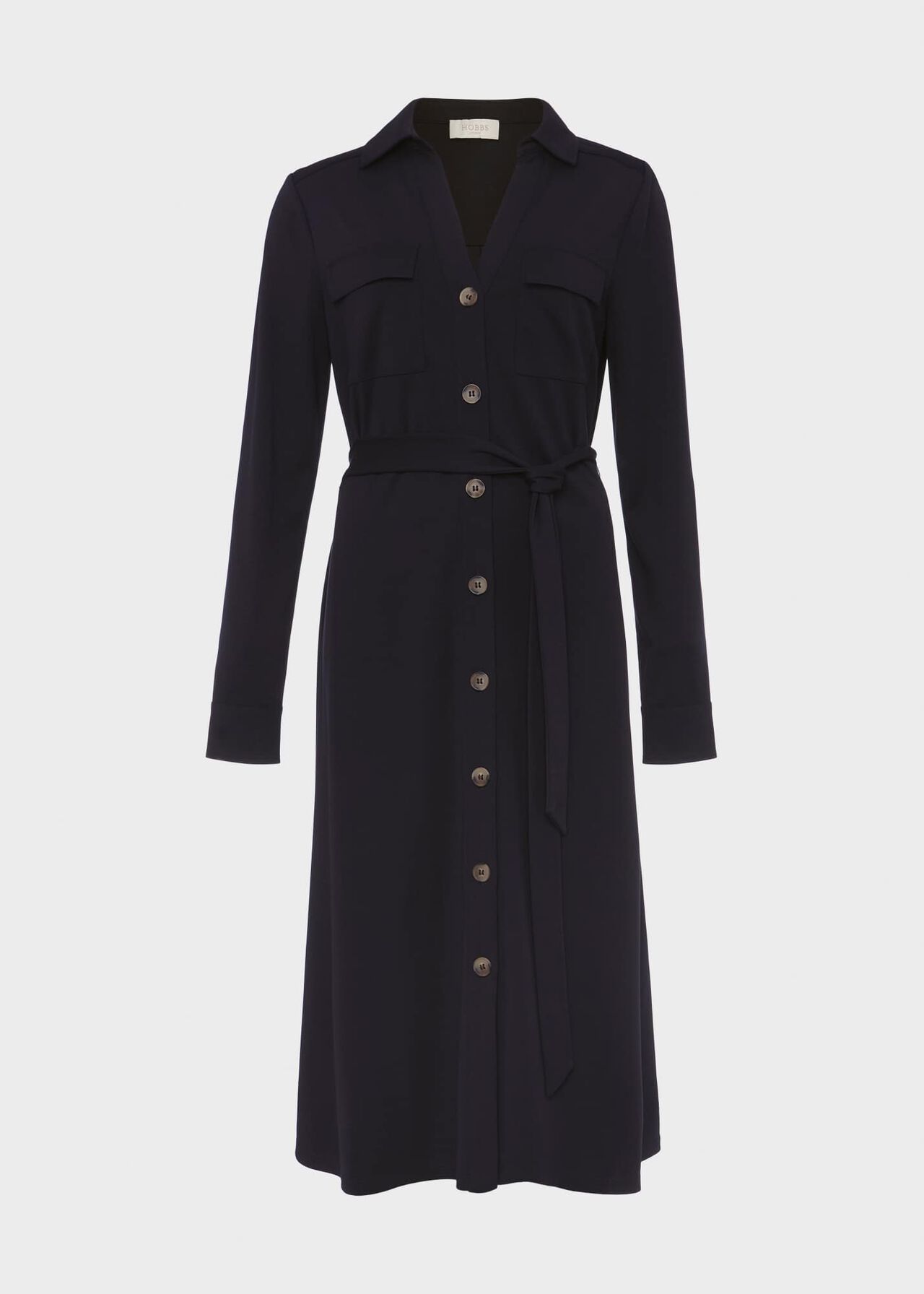 Carolyn Jersey Dress, Navy, hi-res