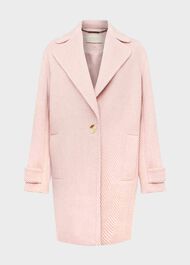 Carmina Wool Blend Coat, Pale Pink Ivory, hi-res