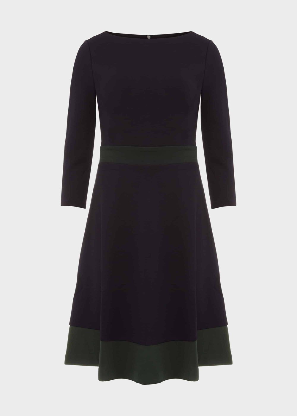 3/4 Sleeve Seasalter Dress, Navy Green, hi-res