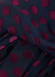 Petite Blythe Devoree Midi Dress, Navy Burgundy, hi-res