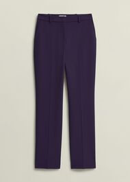 Fenella Straight Trousers, Grape Purple, hi-res