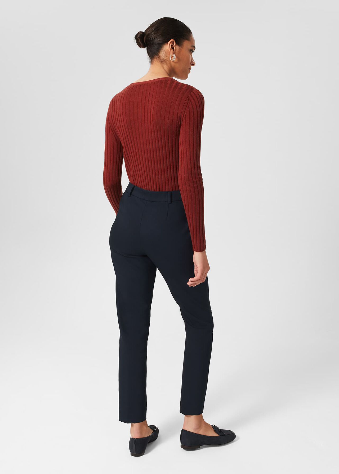 Petite Quin Trousers, Navy, hi-res