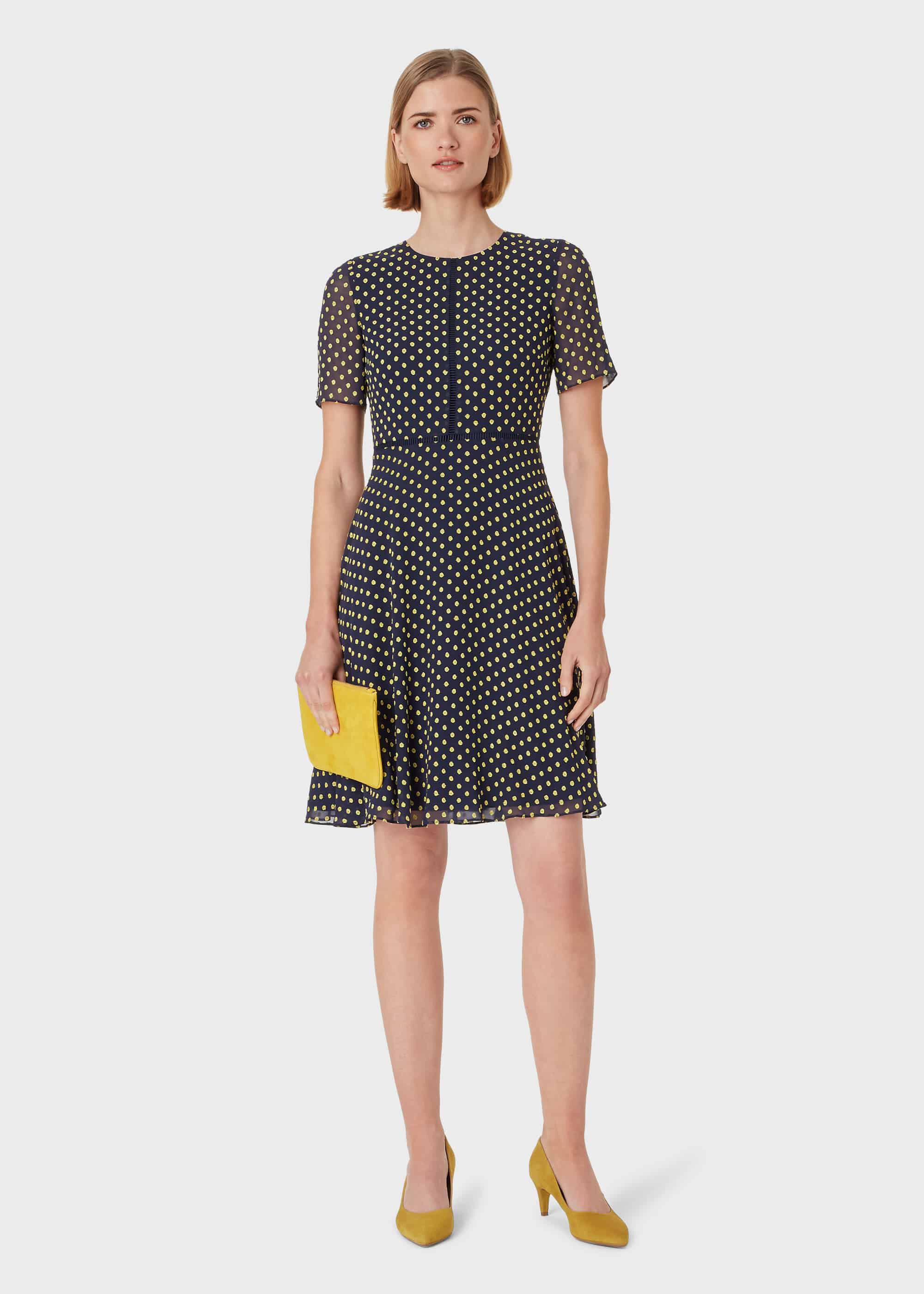 hobbs yellow dress