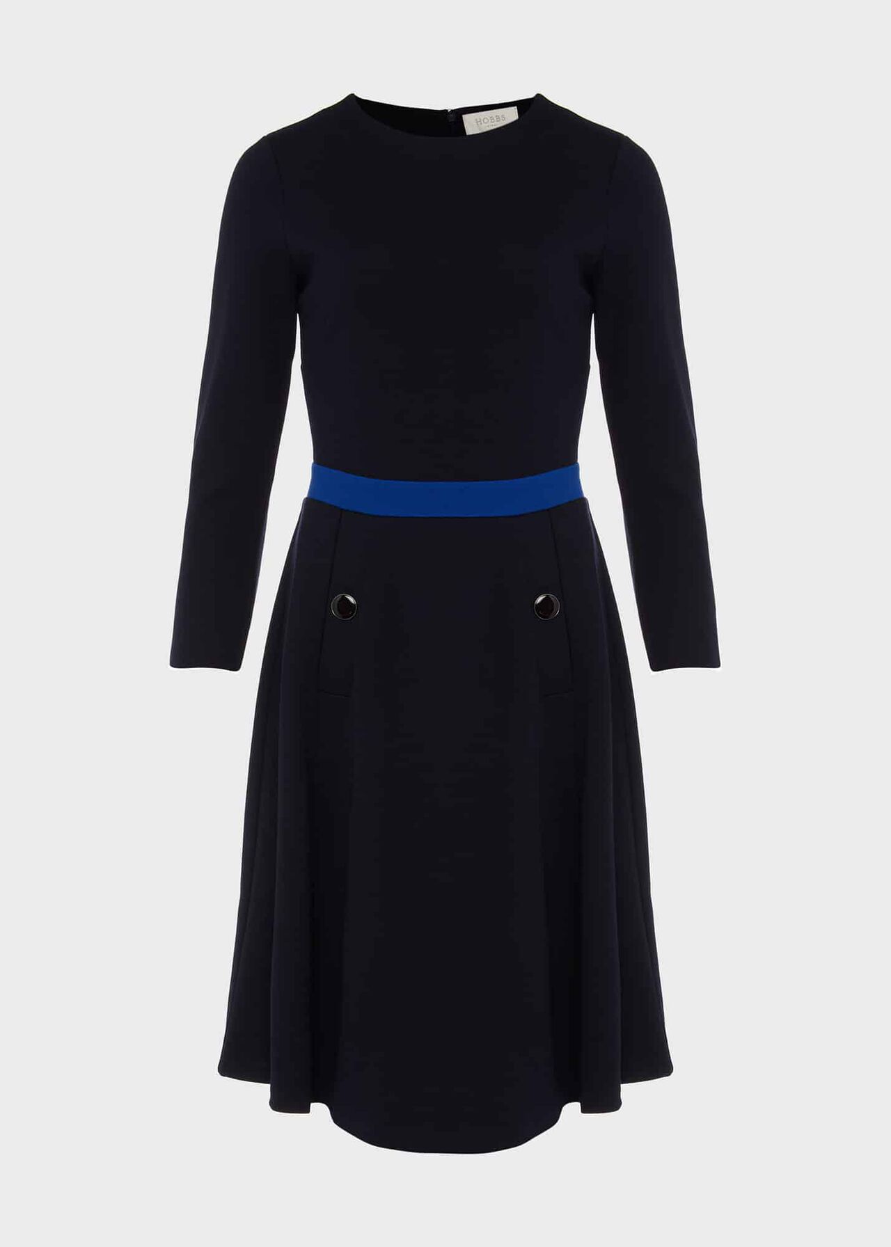 Gina Ponte Jersey Dress, Navy Blue, hi-res