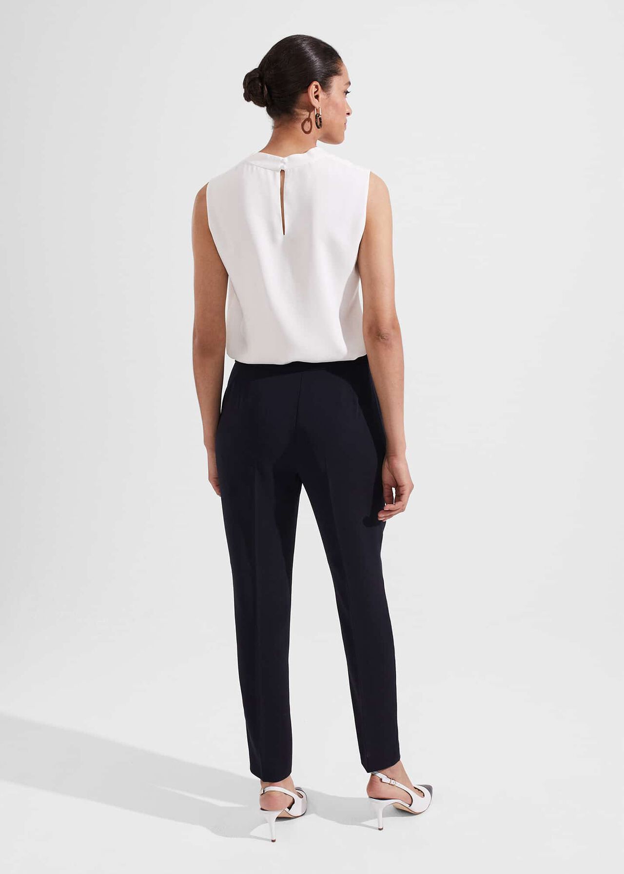 Stevie Tapered Trousers, Navy, hi-res